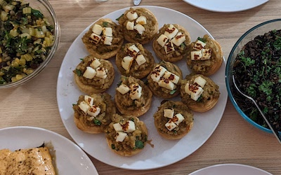 Eggplant & Haloumi Tarts